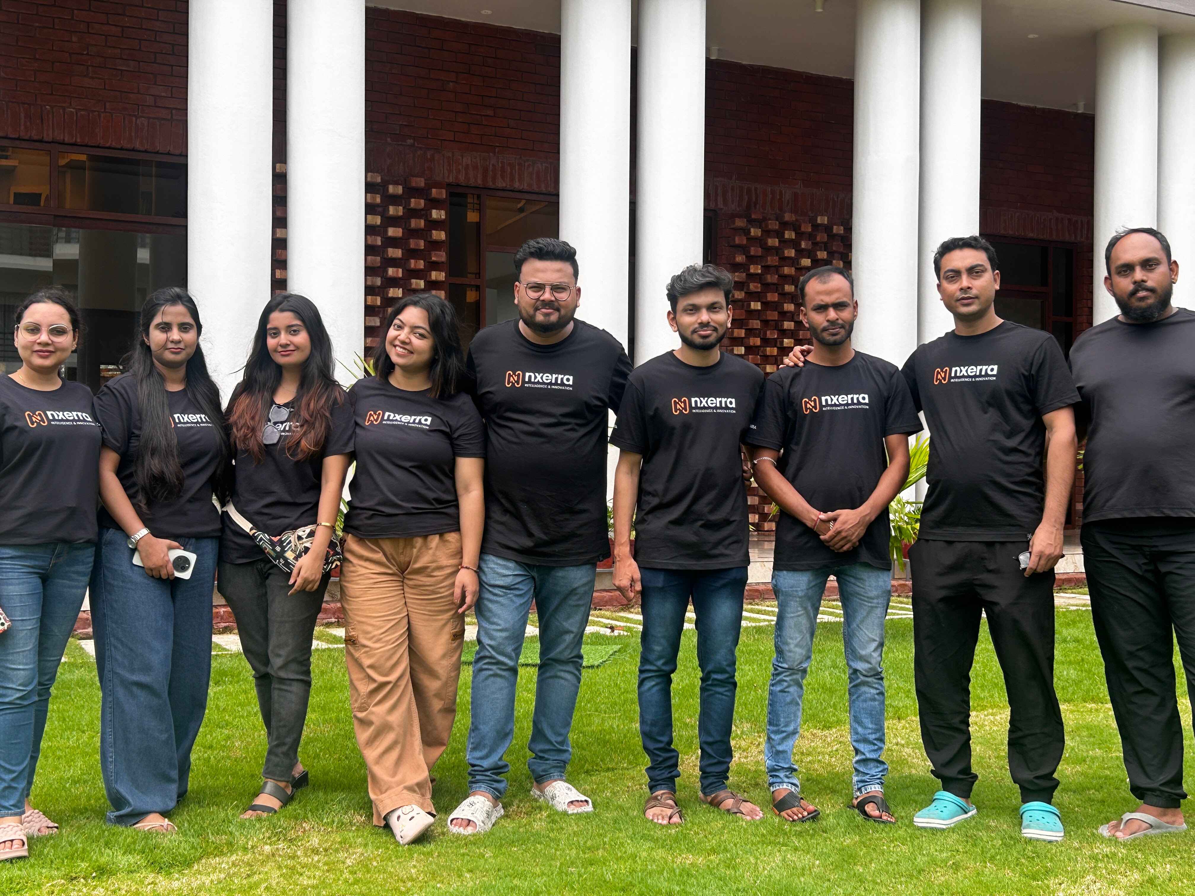 The Nxerra team having fun at an office event